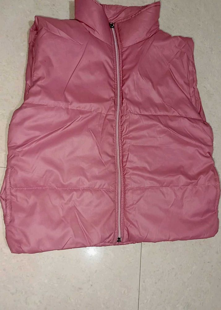 Stylish Pink Puffer Vest