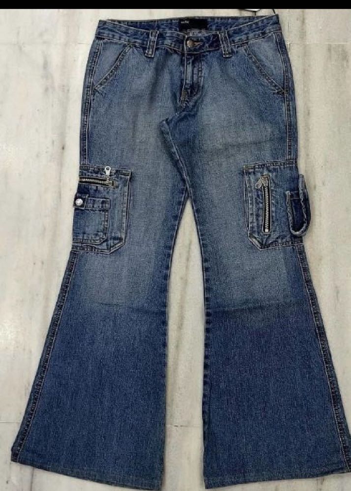 Y2k Bootcut Utility Pants (Unisex)
