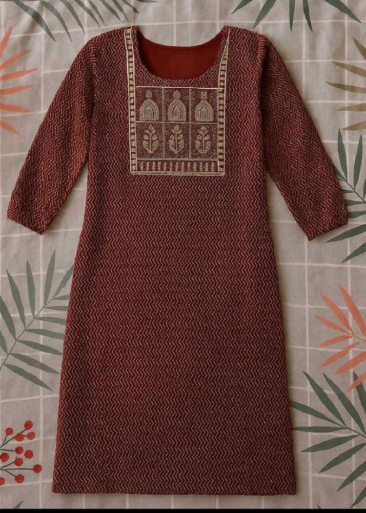 Very Beautiful Deep Red Kurta