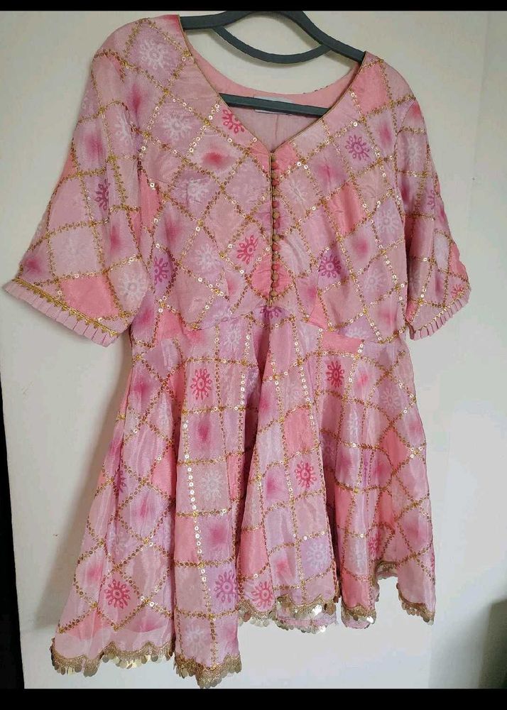 Pink Short Kurti