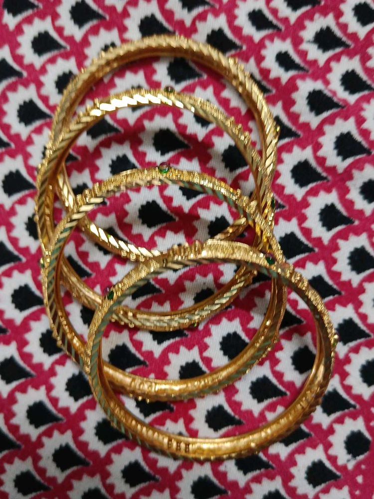 Gold-Plated Bangle Set