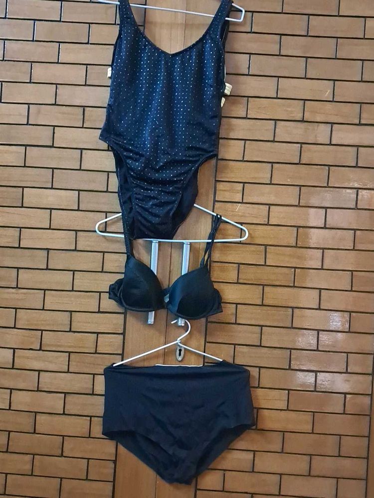 Combo  Of  Bodysuit  Bra N Panty Imported Fabric