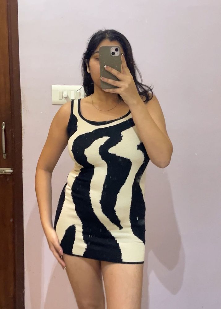 Zebra Print Short Dress