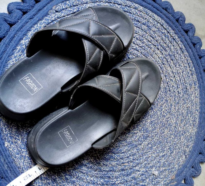 Black Fashion Slides