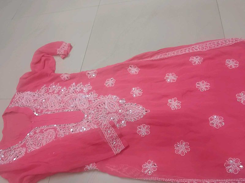 Peach Mirror Kurta Set...❤️🎀