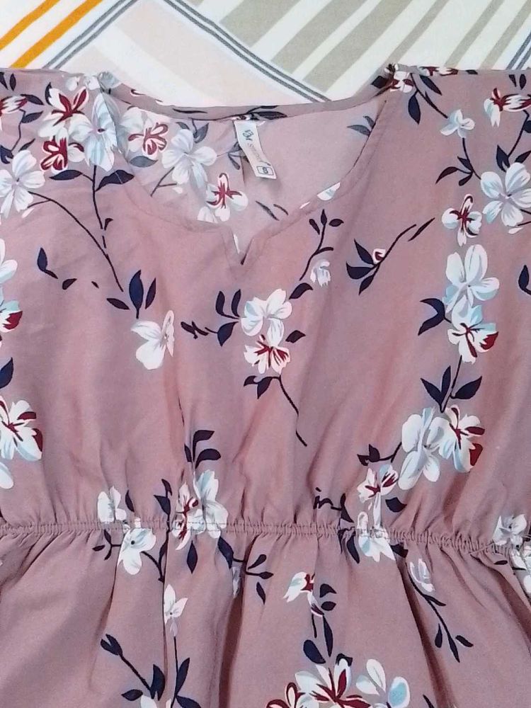 Floral Print Kaftan Kurti