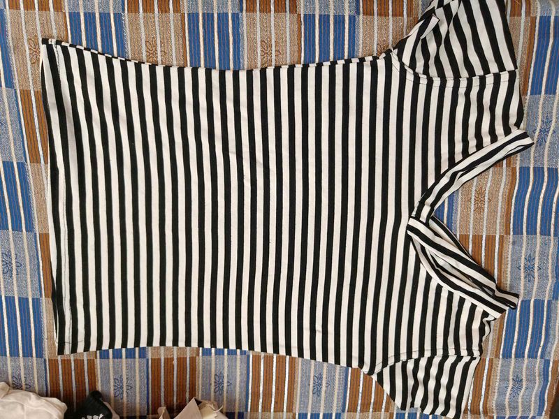 Striped One-Shoulder Top