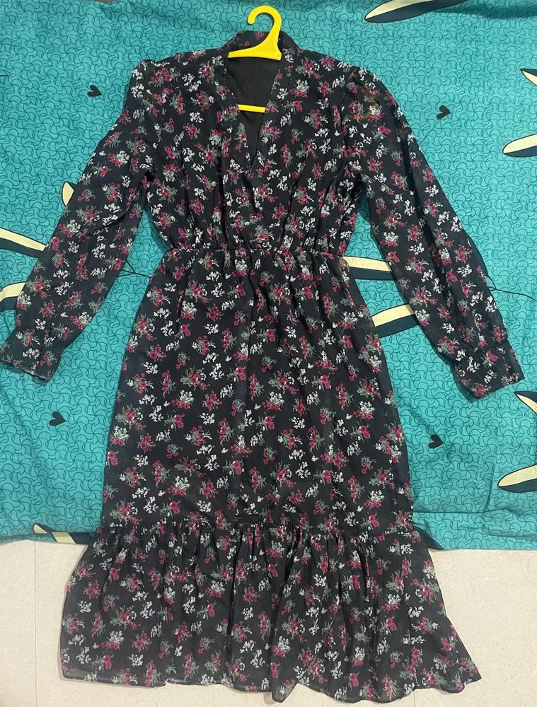 Floral Print Long Dress
