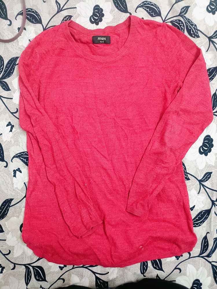 Max Magenta Pink Sweat T-shirt For Women