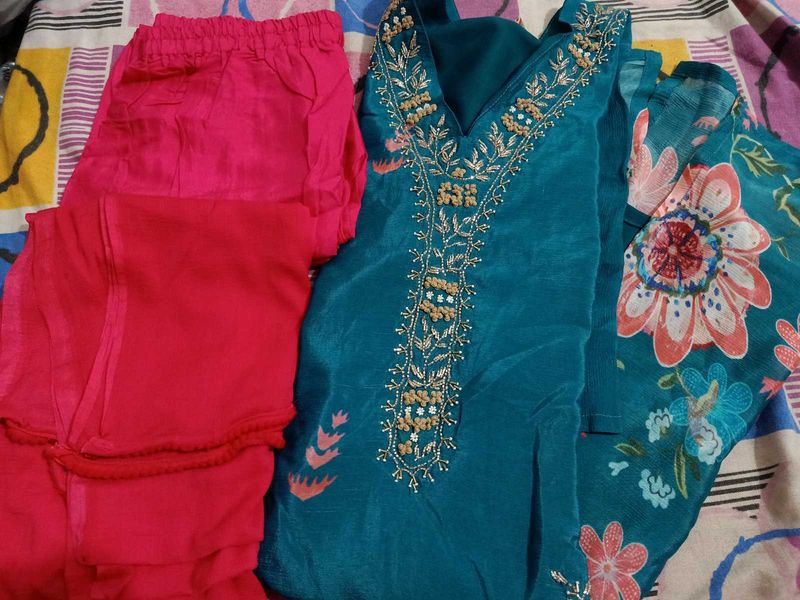 V Neck Designer New Set
