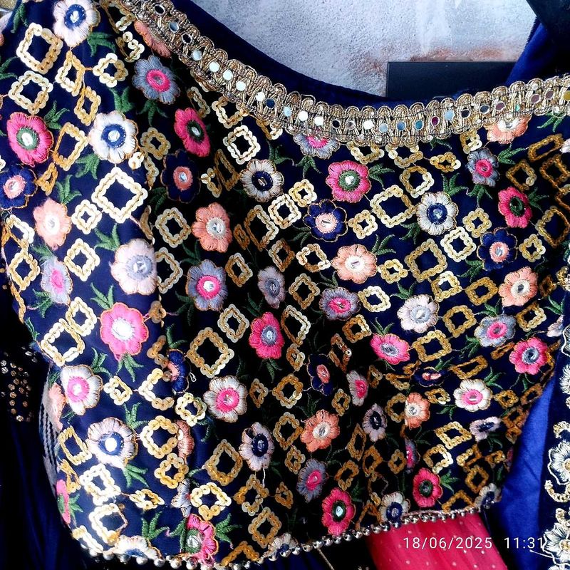 Nevi Blue + Multi Lehenga
