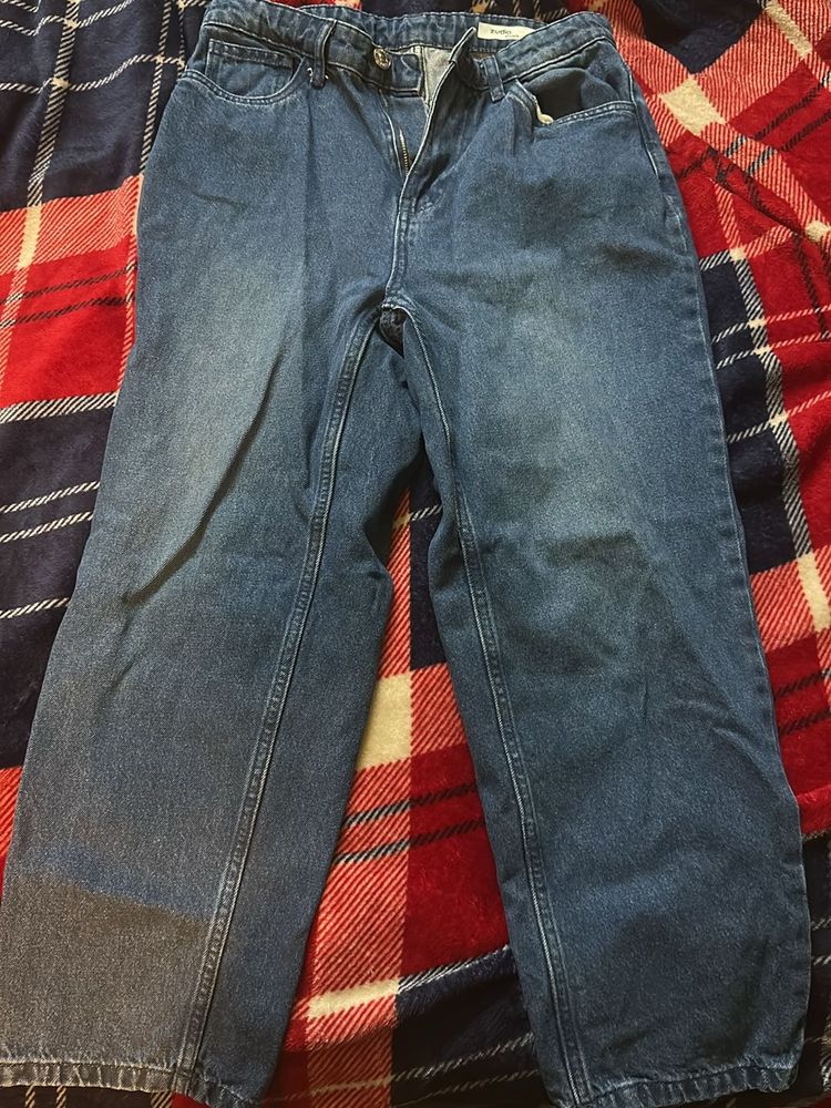 Blue Denim Mom Jeans High Waist