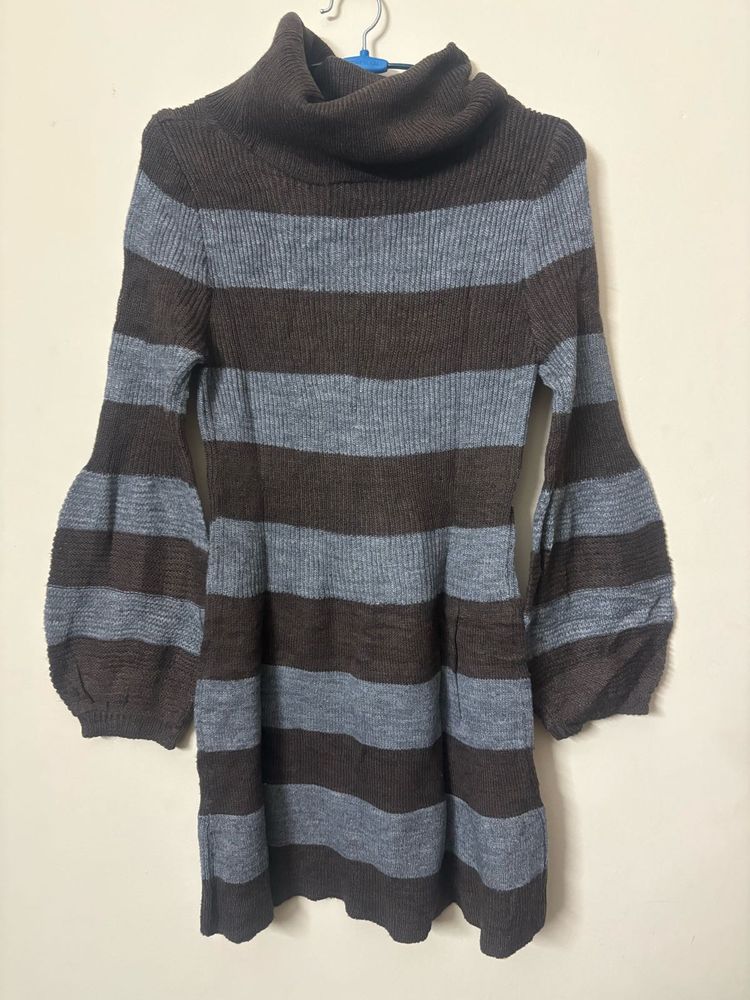 Turtle Neck Tunic Sweater