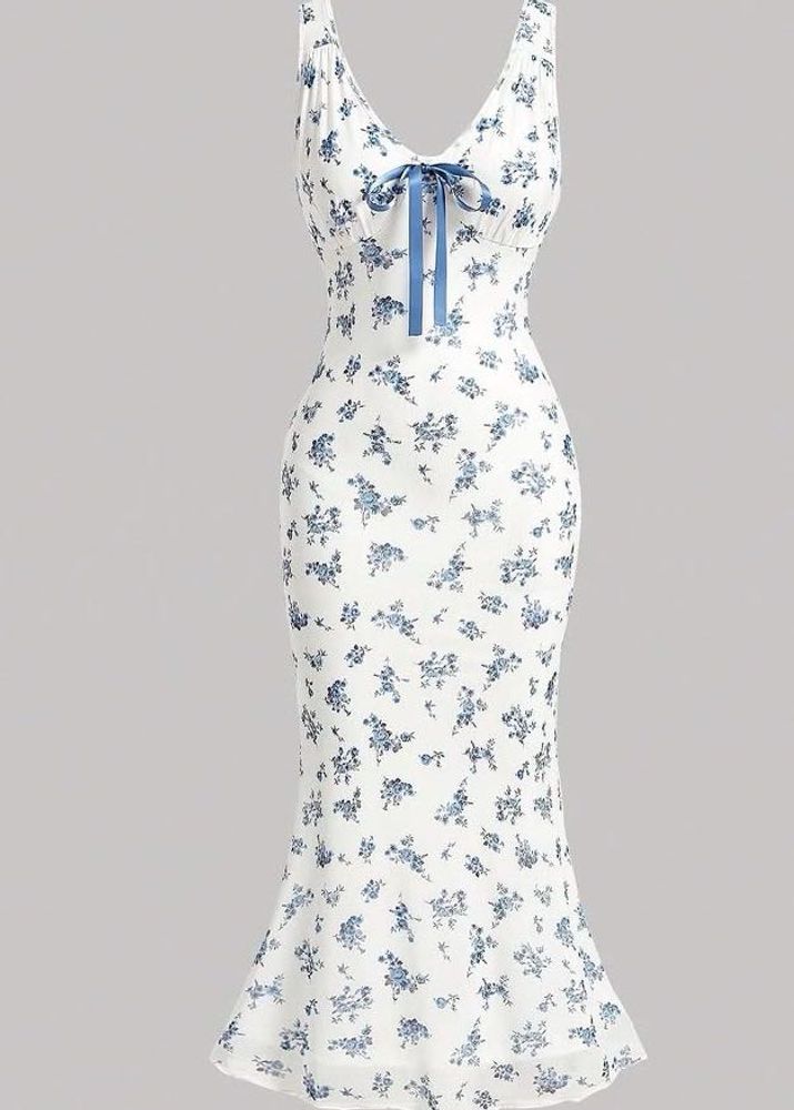 coquette bluebell maxi dress