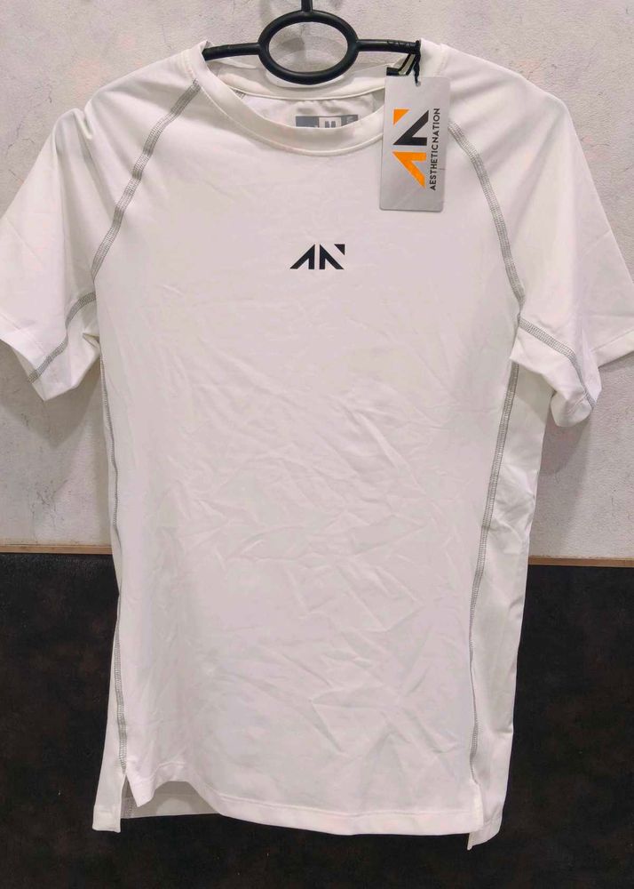 Aesthetic Nation White Athletic Tee