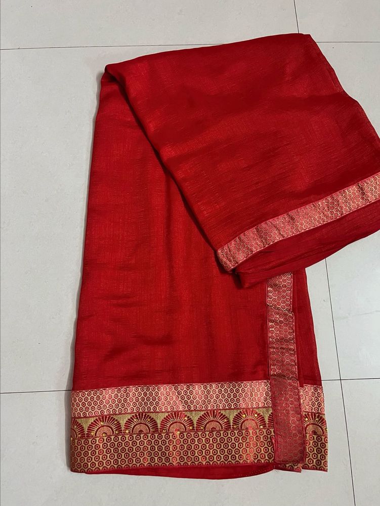 Elegant Red Saree