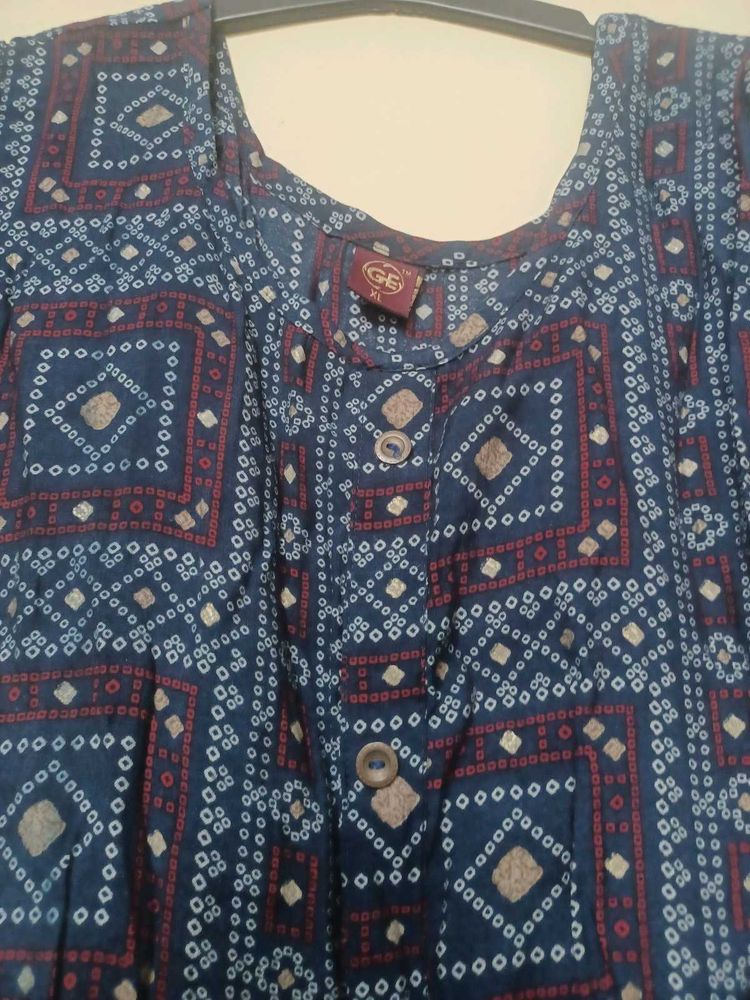 Patterned Button-Down Top