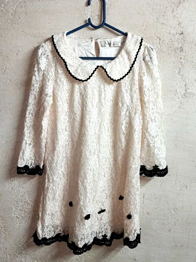 Trendy Partywear Lace Top Layered