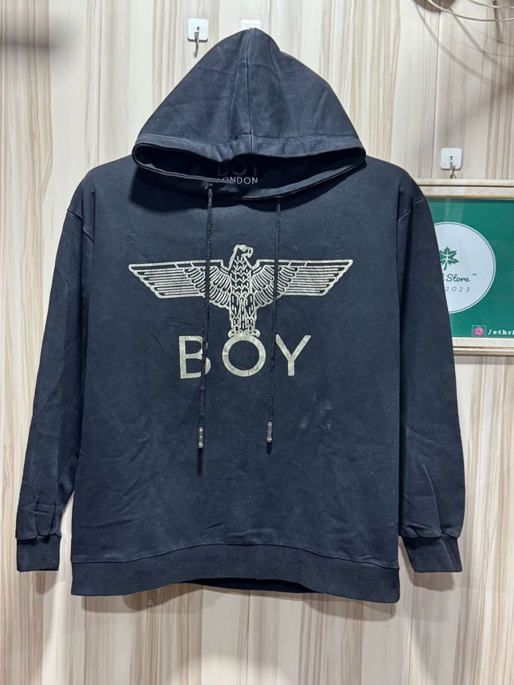 Boy London Wings Pattern Black Hoodie
