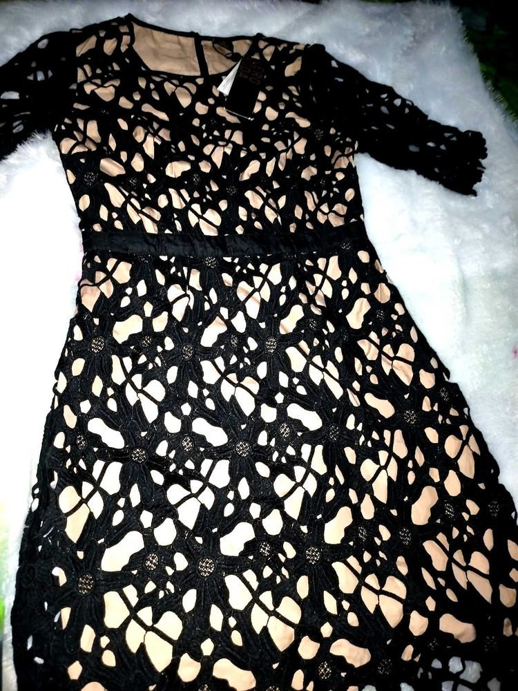 Elegant Black Lace Dress