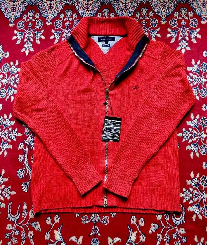 Tommy Hilfiger Red Knit Jacket