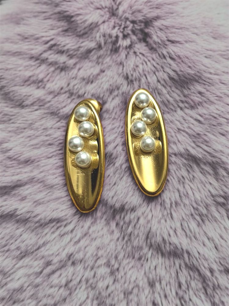Pearl Stud Statement Earring
