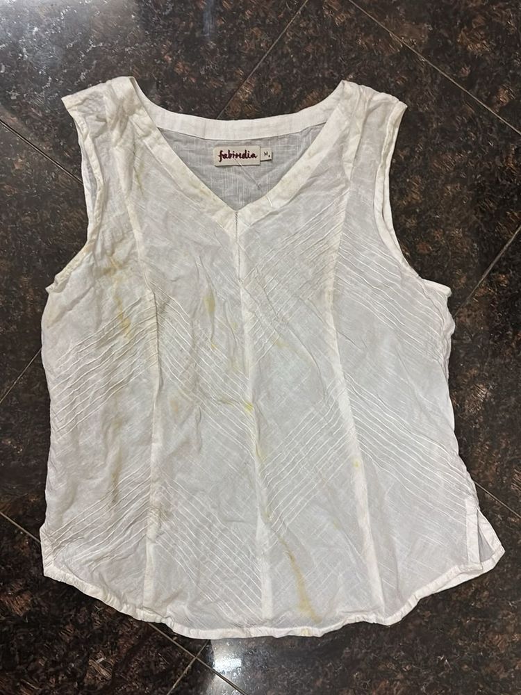 White Fabindia Top