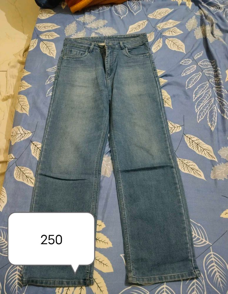 Wide Leg Denim Jeans