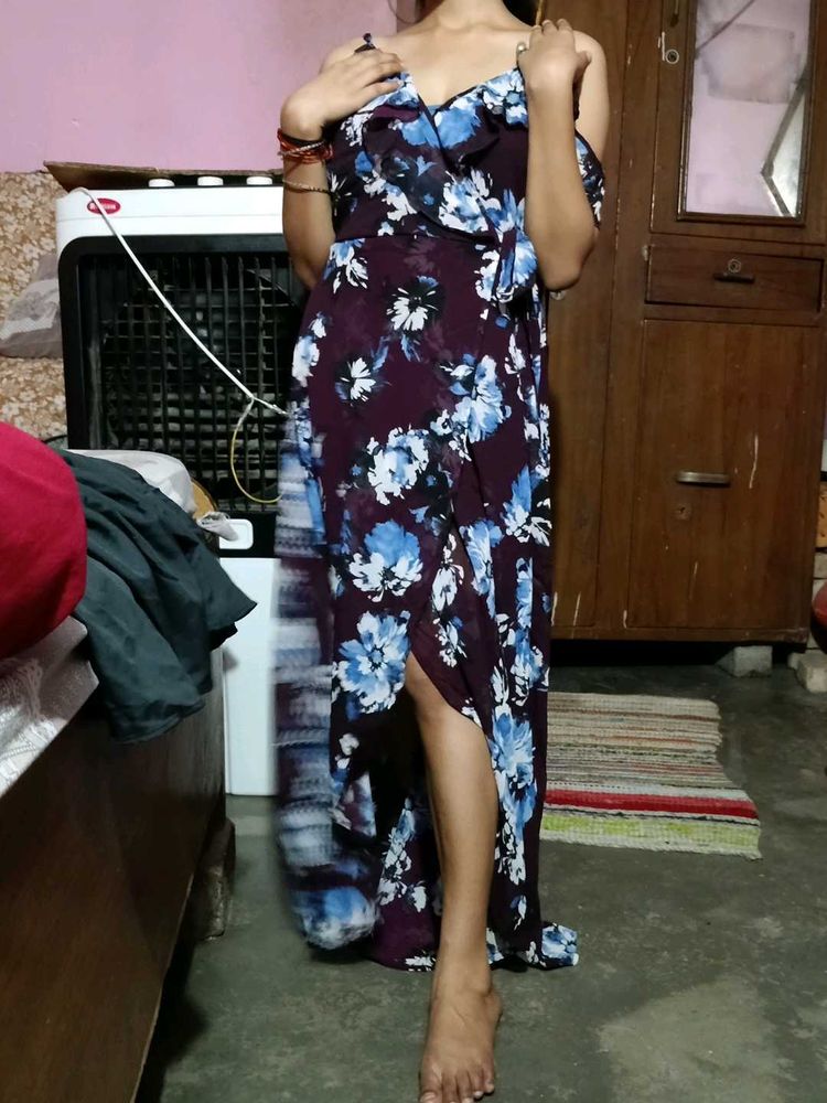Floral Wrap Maxi Dress