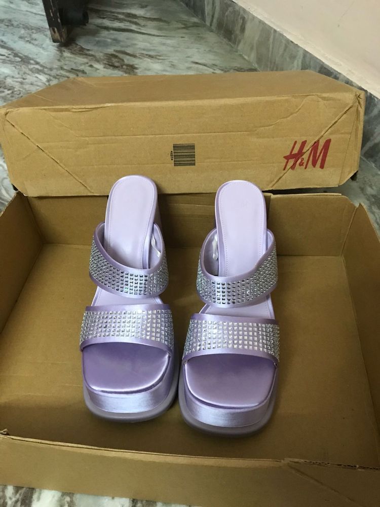 H&amp;M Purple Platform Heels