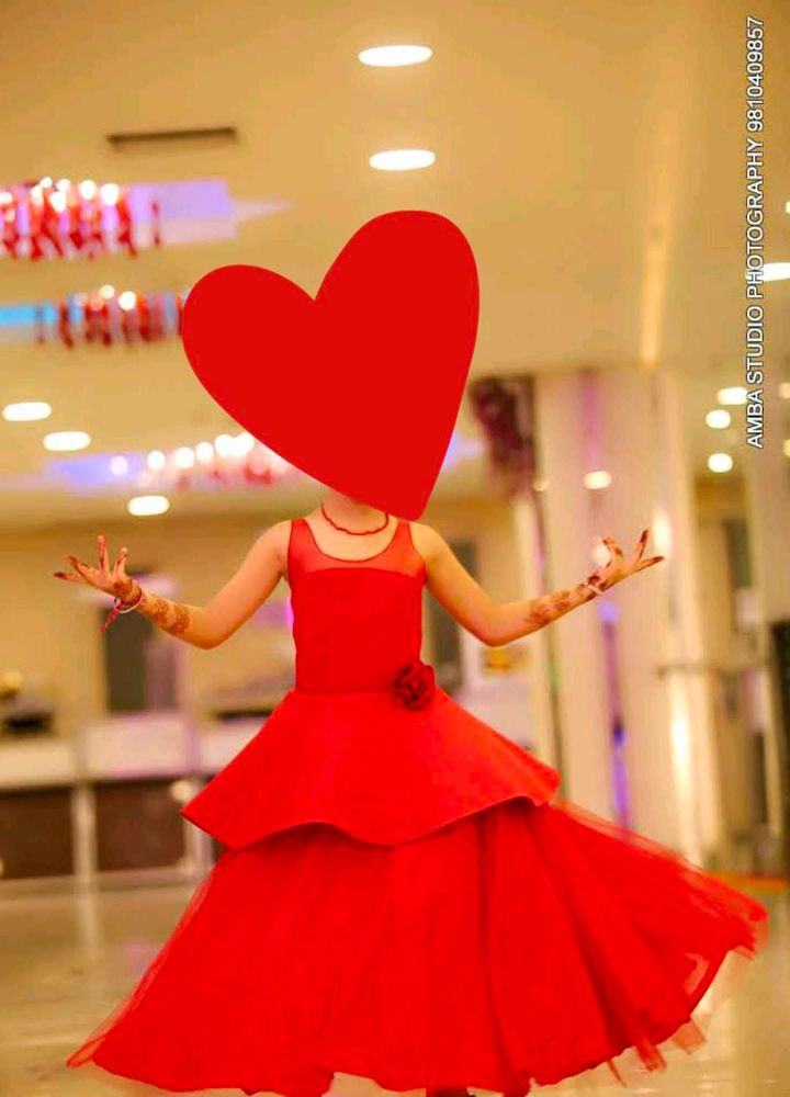 beautiful red frock