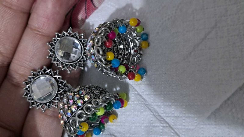 Boho Jhumka Earrings