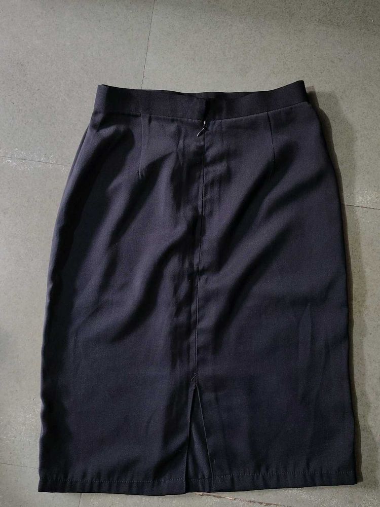 Navy Blue Straight Skirt And Top