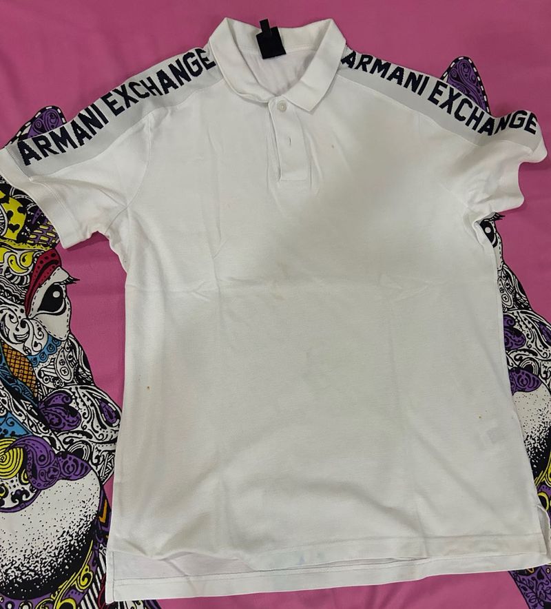Armani Exchange Original White Polo