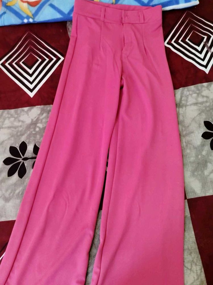Pink Wide Leg Pants