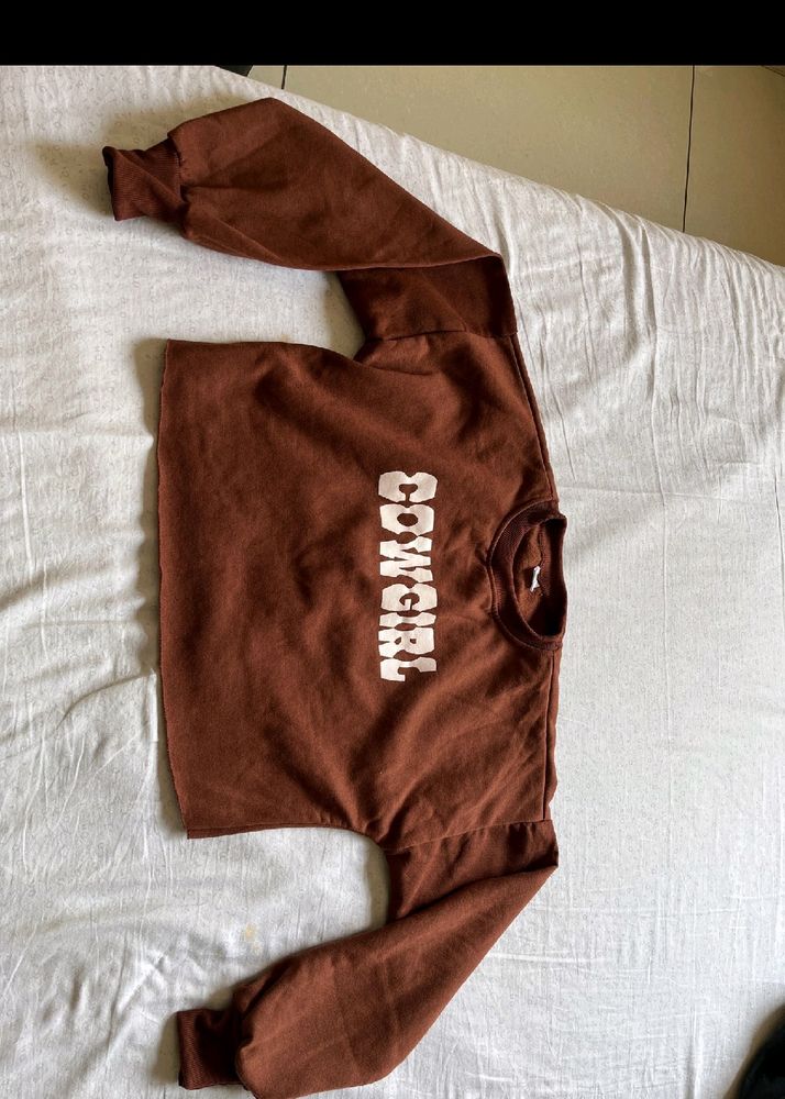 Crop Sweatshirt Top 🎀✨