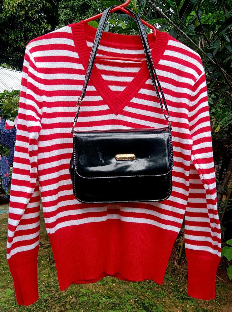 Sweater &amp; Leather Bag Set