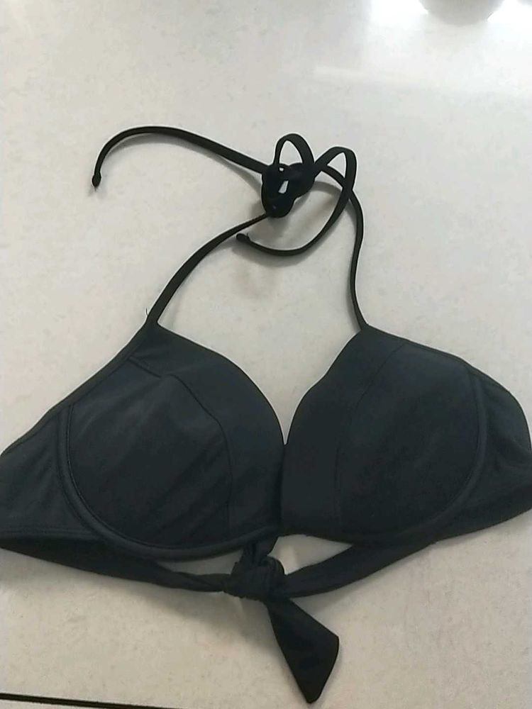 L Black Bikini Top