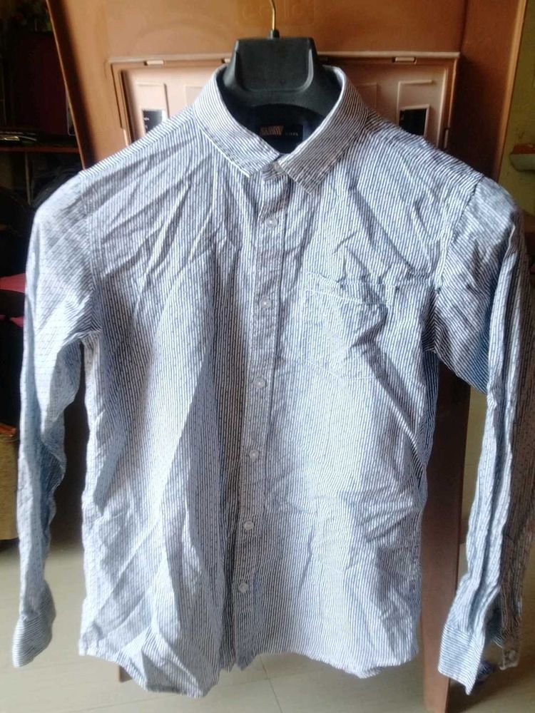 Striped Long Sleeve Button-Down Shirt