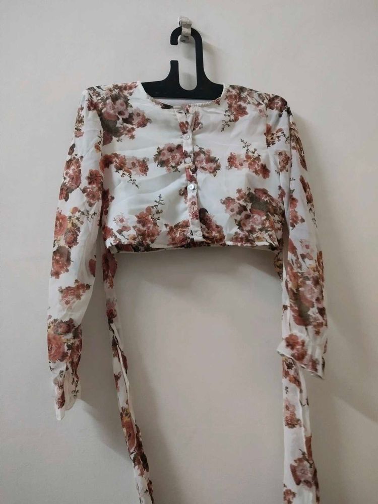 Floral Print Crop Top