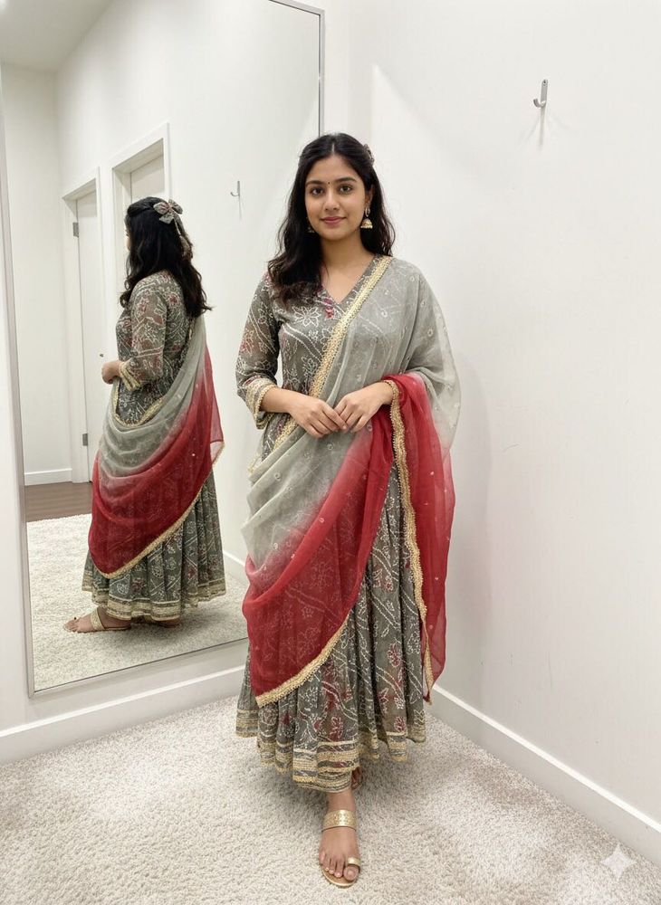 Elegant Kurta Set Floral Print