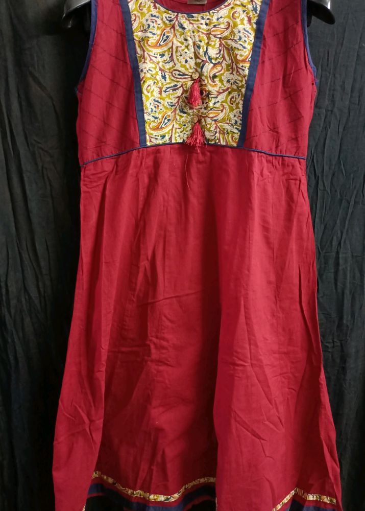 Cotton Red Kurthi