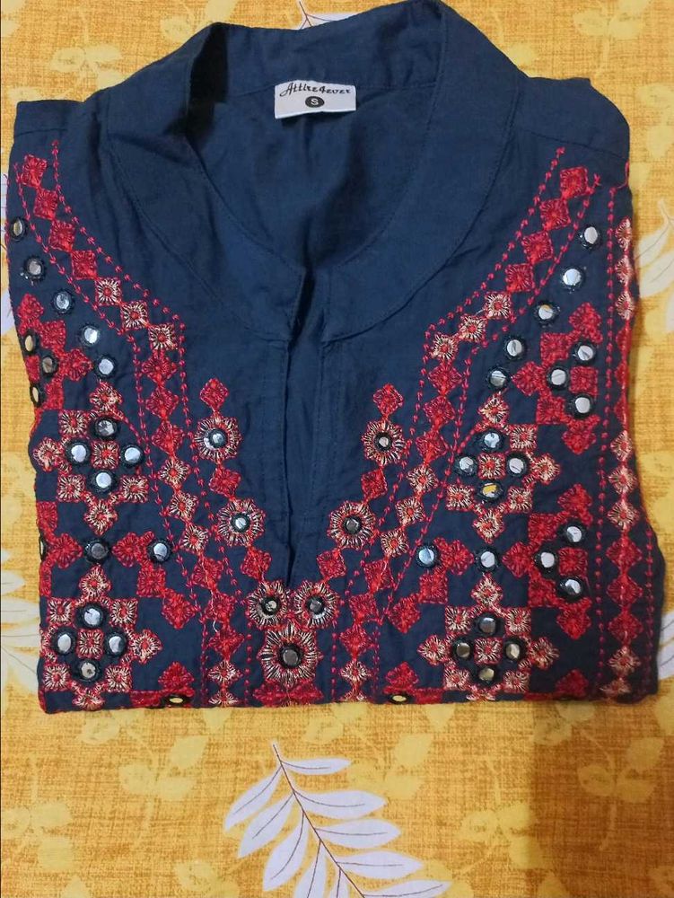 Embroidered Mirror Work Tunic