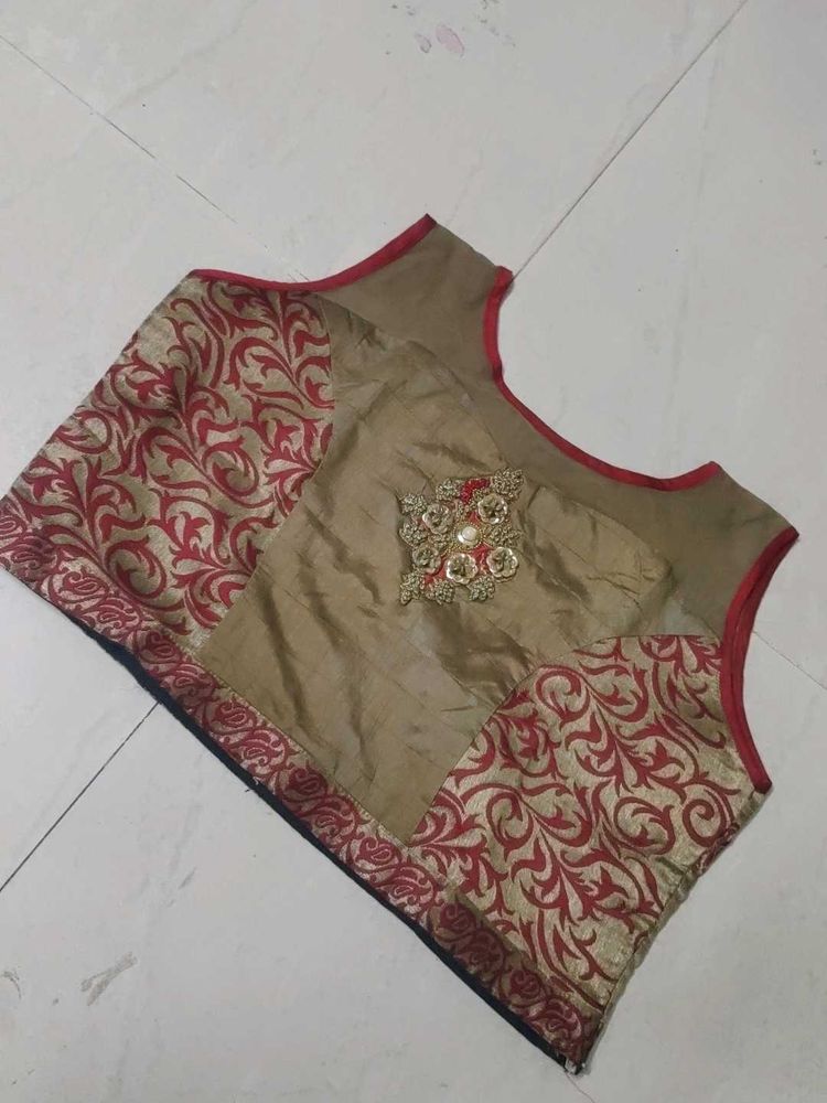 Maroon Green Colour Blouse