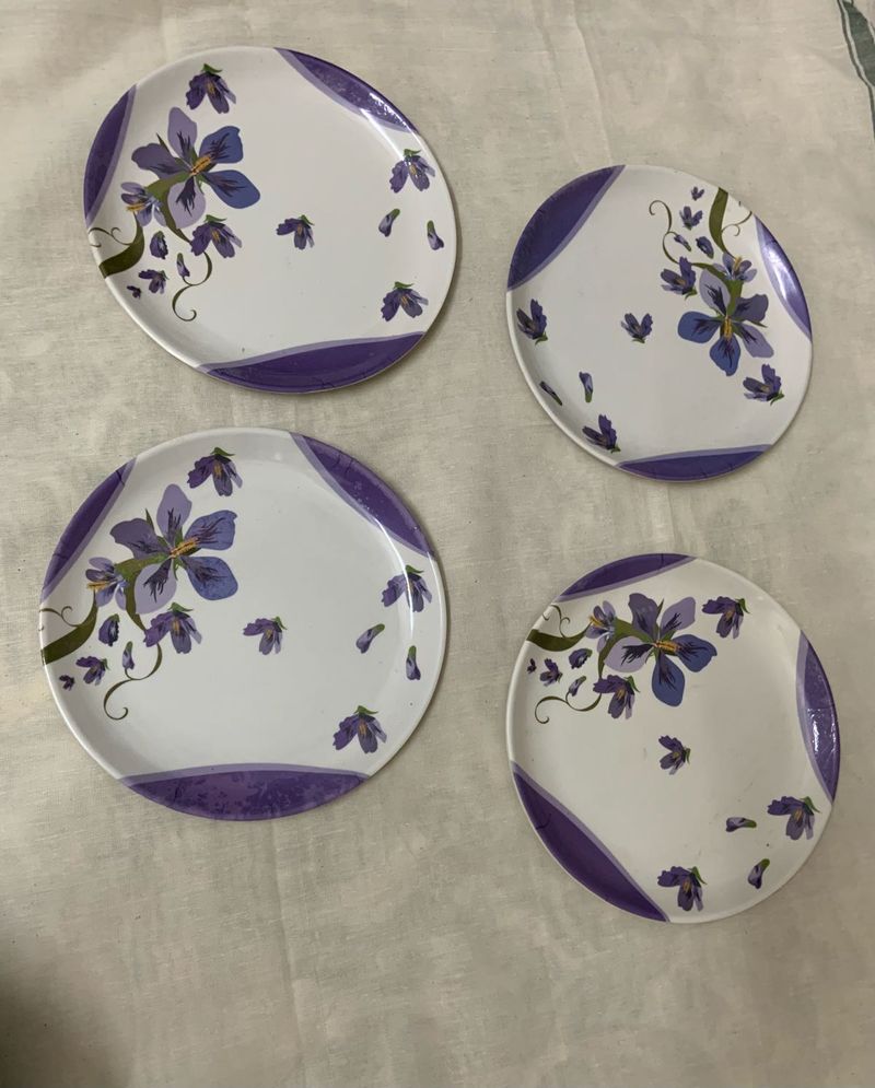 Combo Of Four Quarter Plates