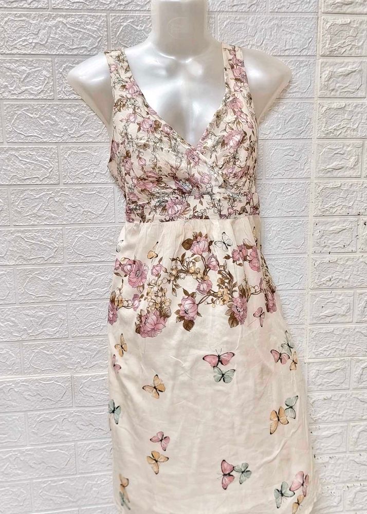 Tops &amp; Dresses For Rs.99 Only/ Floral  White Dress