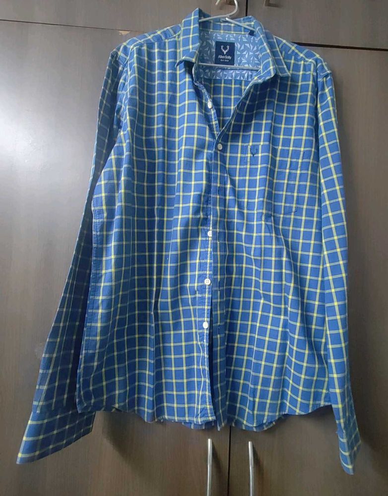 Blue Checked Casual Shirt