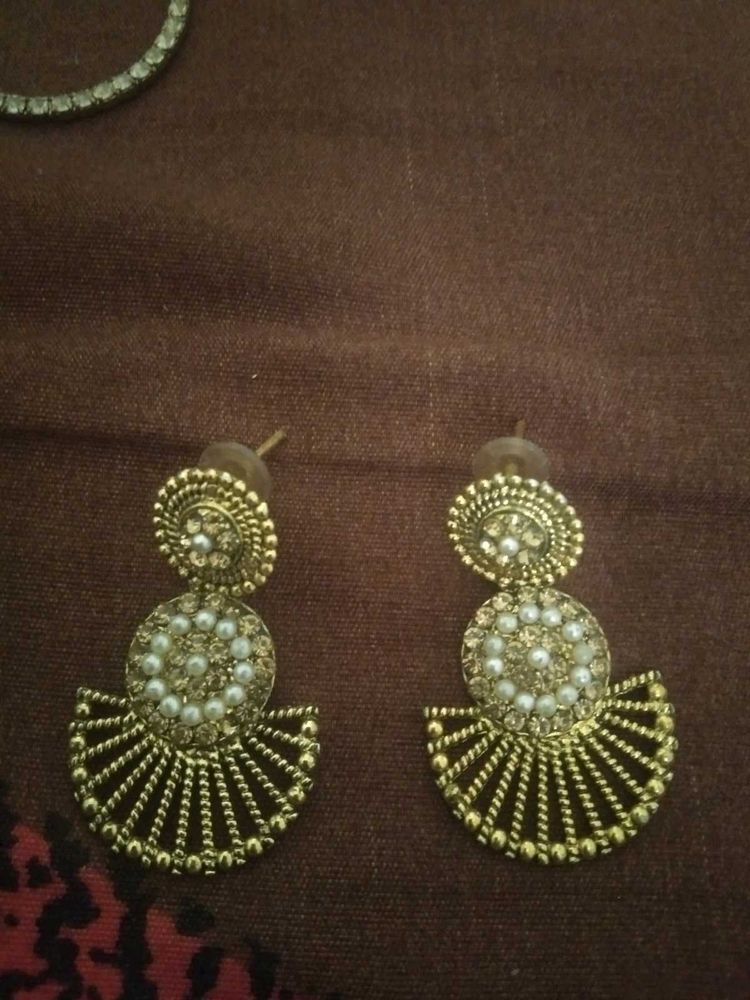 Golden Dangle Earrings