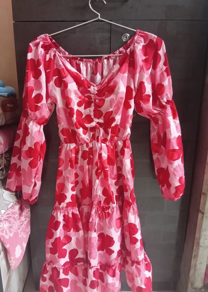 Floral Print Tiered Dress