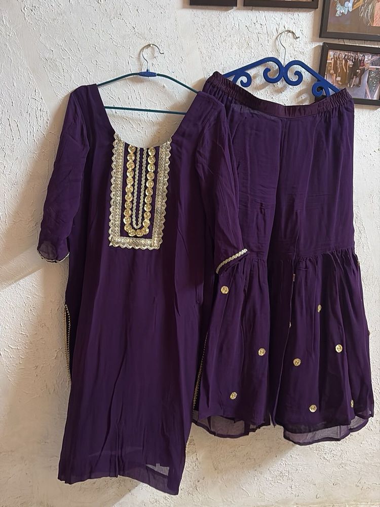 Tailored Kurta &amp; Sharara Set